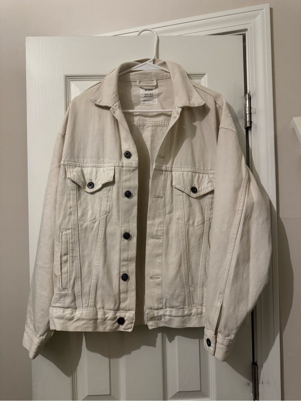 Cotton On Cream Denim Trucker Jacket
